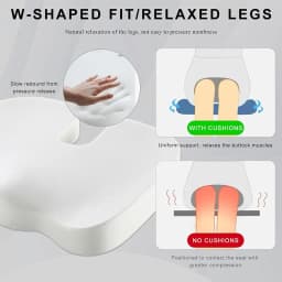Ergonomic Office Seat Cushion Memory Foam Lumbar Support Pillow Breathable Posture Corrector for Car Office Wheelchair