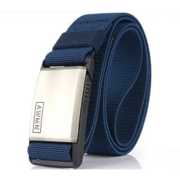 KOLBER Magnetic Elastic Belt for Men Quick Release Silver Buckle Casual belt Male Adjustable Stretch Waistband Hiking Girdle