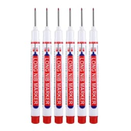 20MM Long Nib Marker Pens Waterproof Deep Hole Head Four Color 6Pcs/Set Markers For Metal Woodworking Marker Tools Art Supplies