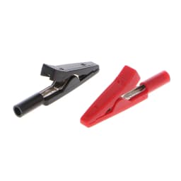 2Pcs Insulated Alligator Clip 2mm Battery Test Clip Banana Female Adapter Meter Test Multimeter Pen Cable Probes Crocodile Clip