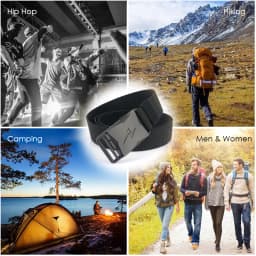 KOLBER Magnetic Elastic Belt for Men Quick Release Buckle Tactical Outdoor Belt Premium Nylon Casual Belt Stretch Waistband Male