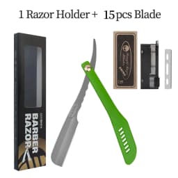 Men Manual Folding Beard Shaver Hollow Out Handle Straight Razor Barber Shaver Salon & Home Use With 100pcs Edge Single Blades
