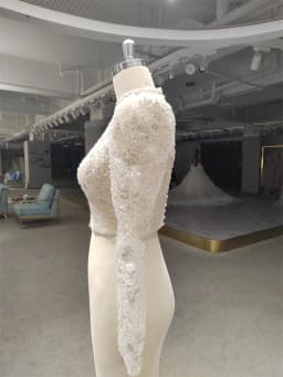 Bride Accessories Long Sleeve High Neck Shinny Jacket Of Wedding Dresses For Girls To Wear
