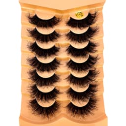 New 7 Pairs of Thick, 3D Simulation Mink Fur Fake Eyelashes Short, Dramatic Fake Eyelashes Wholesale Full Line Fake Eyelash Make