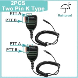 Baofeng UV-5R Microphone Shoulder Speaker 2 Pins for Walkie Quansheng uv-k5 uv-k6 UV-5R/UV-82/UV-16/TH UV8000D Two Way Radio