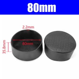 Round Black PVC Soft Rubber Pipe Sleeve Tube Cap Table Chair Foot Pad Protective Cover 6 8 10 12 14 16 19 20 22 25-120mm