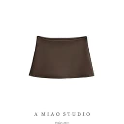 Grey Versatile Short Wrap around Skirt for Women High Waist A-Line Casual Style Polyester Fiber Skirt Autumn Winter New Arrival
