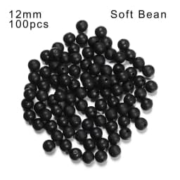 100PCS 3mm-12mm Plastic Black Round Fishing Floats Beads Spacer Stopper Soft Hard Beans Fishing Lures Bait Hook Rig Accessories