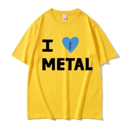 Singer Elliott Smith I Love Metal Same Style T-shirts Men's Cotton T-Shirt Male Vintage Tees Men Women Casual Oversized Tshirt
