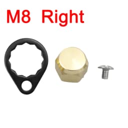 EKfan M8 Daiwa M7 Shimano Left / Right Hand Nut With Black 15MM Lock Washers and Screws For Baitcasting Fishing Reel DIY Parts
