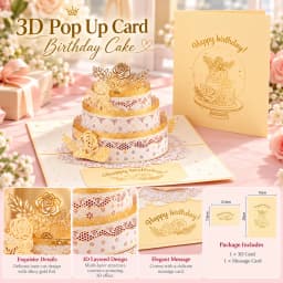 3D Pop UP Lovely Card for Beloved Mom Friend Gift Birthday Anniversary Wedding Invitation Mothers Day Greeting Thank You Cards