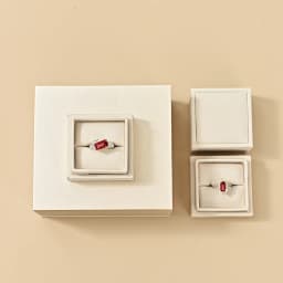 Oirlv Velvet Ring Gift Box with Outer Packaging Wedding Proposal Engagement Ring Box Birthday Gift Box with Blank Greeting Card