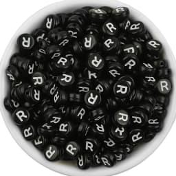 7x3.5mm Black Acrylic Beads Flat Round Pick Letters Loose Alphabet Spacer Beads Supplies For Jewelry Making Bracelets Accessory