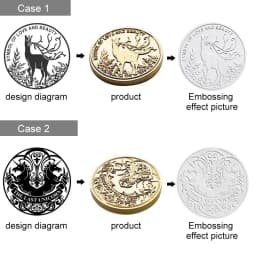 Customize Embossing Stamp Wedding Monogram Embosser Stamp, Personalized 2 Initials Embosser Stamp, Wedding Gift, Hand Held Embos