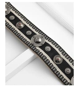 Vintage Rivet Width Shoulder Strap Leather Bag Part Accessories Apply To Saddle Bag Canvas Stripes Belt Shoulder Strap 105cm