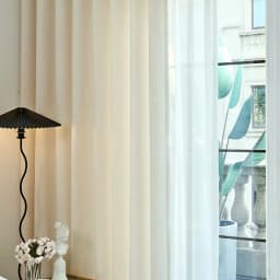 4 Colors Modern Beige Linen Like Opaque Thick Tulle Living Room Flax Sheer Curtains for Bedroom Voile Window S Folds Drapes