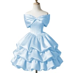 Butterfly Tie Solid Color One Shoulder Birthday Party Host Daily Cute Sweet Cake Fluffy Skirt Dress Formal Dress Customized