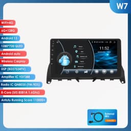 9“ Hizpo 2Din Android Auto Wireless CarPlay Car Radio for Mercedes Benz C-Class W204 S204 2007 - 2010 GPS RDS DSP UI8581 System