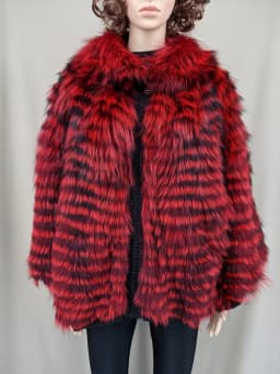 Women's Real Silver Fox Fur Cape Shawl Coat Furry Luxurious Fluffy with Fur Collar Wool Lining Cuffs Stole Crop Jacket 210727