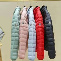 Lightweight Stand Collar Down Cotton Coats Women Classic Zipper Up Long Sleeve Winter Parkas Woman Solid Warm Puffer Jackets