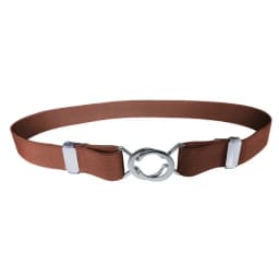 Women's Adjustable Elastic Stretch Belt with Metal Buckle 1 inch Wide Web Belt Waist Belts for Jeans Pants Dress Casual Belts