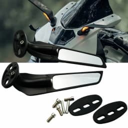 Motorcycle Mirror Modified Wind Wing Adjustable Rotating Rearview Mirror For Kawasaki ZX10R ZX9R ZX7R ZX6R ZX636 ZX12R ZX14R