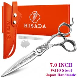 HISADA Barber Scissors Japanese Handmade VG10 Material Scissors 6-7 Inch Rose Gold Scissors Professional Hairdressing Scissors