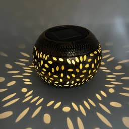 1PC Iron Solar Lantern Outdoor, Pathway Garden Light with Auto On/Off, Waterproof Decorative Lighting for Yard/Patio