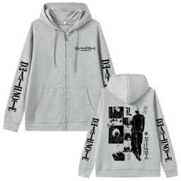 Anime Death Note Yagami Light Zipper Hoodie Men Women Clothing Casual Oversized Zip Up Jacket Men's Cartoon Manga Merch Hoodies