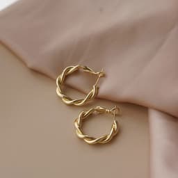 Needle Korean Twist Ear Ring Simple Earrings OL Commuter Exquisite Elegant Earrings All-match Earrings