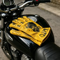 Anti-Slip Graffiti Motorcycle Gloves, Genuine Cowhide Leather Men's Moto — Cool Riding Gloves For Outdoor Sport Biker