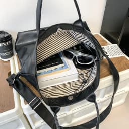 Designer Style Men's Commuting File Bag Hand-Held Briefcase Multifunctional Large Capacity Versatile Tote Bag Crossbody Bag