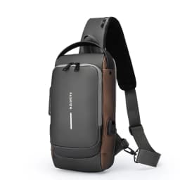 Password Lock Chest Bag, Anti-Theft Waterproof USB Charging Port, Multifunctional Sports Single Shoulder Crossbody Riding Bag