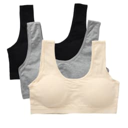 3PCS Kids Cotton Sports Training Bra Solid Color Young Children Underwears Teenage Girls Crop Tops Development Student Vest Bras