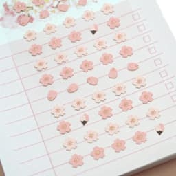 Korean Import Brand Sonia Cute Mini Pink Cherry Sakura Flowers Leaves Paper Sticker Diy Stationery Stickers Nail Sticker Kawaii