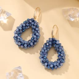 INKDEW Small Earrings National Flag Colors Water Drop Earrings for Women Handmade Beads Crystal Earrings Gift Jewelry EA124