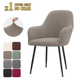 1/2/4/6pcs Jacquard High Arm Dining Chair Covers Elastic Office Chair Cover Stretch Hotel Bar Chairs Seat Slipcover Living Room