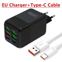 150W 6-Port PD QC3.0 USB C Wall Charger Super Fast Charging Station For iPhone 15 16 Pro Samsung S24 iPad Xiaomi Huawei OnePlus