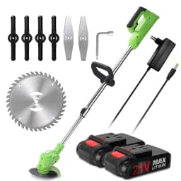 Electric Lawn Mower High Power Cordless Grass Trimmer Portable Electric Weed Eater Rechargeable Battery Home Garden Tools