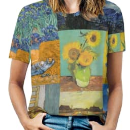 Vincent Van Gogh T-Shirts Irises Flower Print Street Fashion Oversized T Shirt Short Sleeves Trendy Tee Shirt Summer Clothes