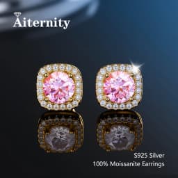 100% Moissanite S925 Sterling Silver Stud Earrings For Women And Men With 2 Certificates Pass Diamond Tester Pen Fine Jewelry