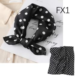 Satin imitation silk scarf women's digital print square scarf 50cm polka dot stripe multi-style neckerchief fashion accessory