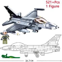 Military F/A-18E Super BumbleBee Strike Hornet Fighter Plane Building Blocks War Bricks Classic Model Educational Kids MOC Toys