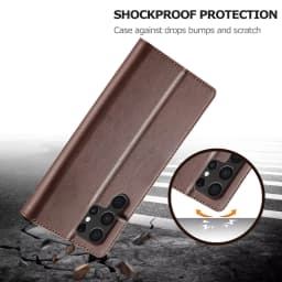 Business Leather Case for Samsung Galaxy S26 S25 Ultra S24 FE S23 Plus A17 A16 A26 A36 A56 A37 A57 Flip Wallet Card Phone Cover
