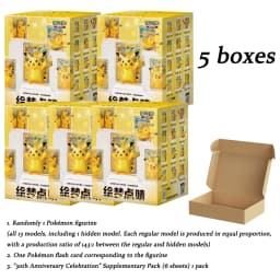 30th Anniversary Pikachu Figure Set Genuine Pokemon Dream Painting Pikachu Figure Simplified Chinese PTCG Collectible Cards Gift
