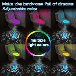 Toilet Night Light Motion Sensor Light Toilet LED Light 7Color Rechargeable LED Night Lamp For Bathroom Washroom Decoration
