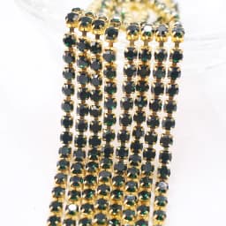1 Yard Rhinestones Chain SS6- SS12 Gold Base Shine Crystals Stones Glue On Rhinestone Chain for Clothes Needlework Gems Crafts
