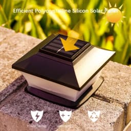 Solar - Powered Outdoor Pillar Lights with Auto On/Off, LED Landscape Lighting for Garden Pathways Fence Patio Posts