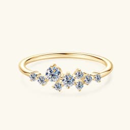 Anziw Real S925 Ring Cluster Moissanite Sterling Silver Wedding Engagement Finger Rings Fashion Band for Women Fine Jewelry 925