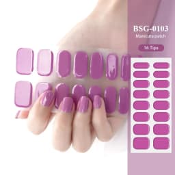16/20/22Tips Semi-Cured Gel Nail Patch Adhesive Sliders Long Lasting Full Gel Nail Stickers DIY Manicure Harden In UV Lamp Need